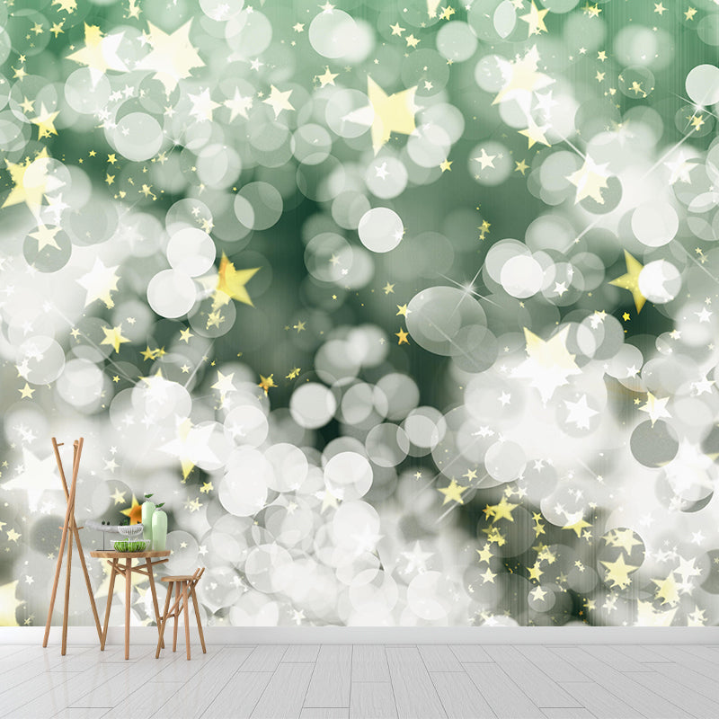 Contemporary Moisture Resistant Bokeh Mural Wall Covering for Decoration