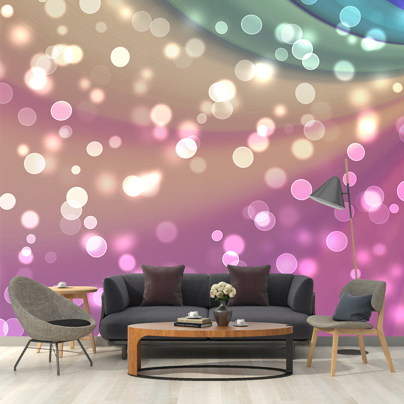 Contemporary Moisture Resistant Bokeh Mural Wall Covering for Bedroom Home Decor