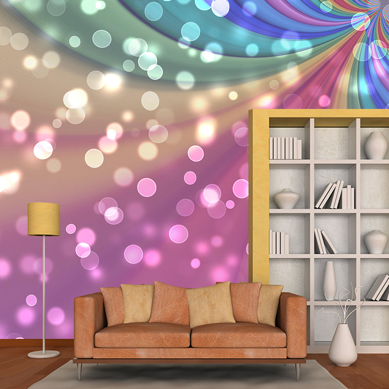 Contemporary Moisture Resistant Bokeh Mural Wall Covering for Bedroom Home Decor