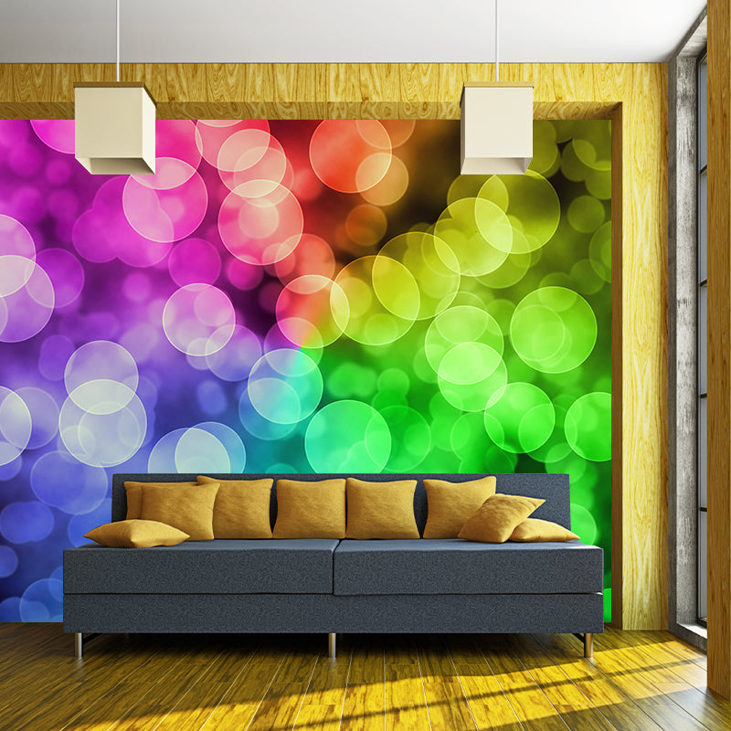 Contemporary Moisture Resistant Bokeh Mural Wall Covering for Living Room Wall Decor