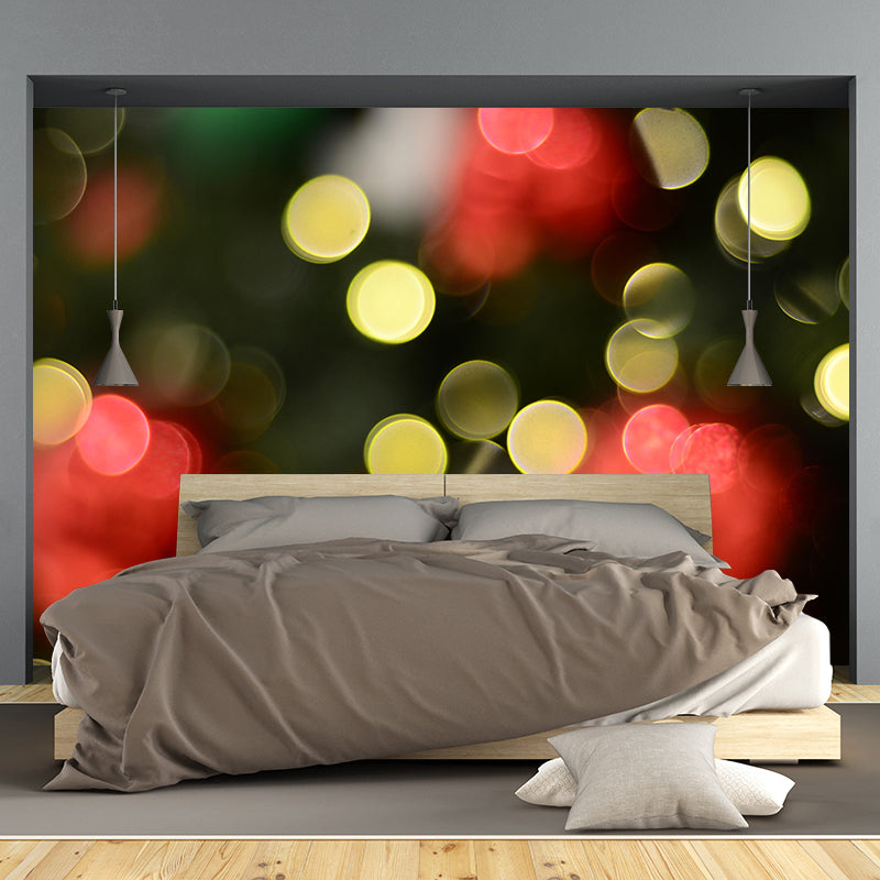 Contemporary Moisture Resistant Bokeh Mural Wall Covering for Bedroom Wall Decor
