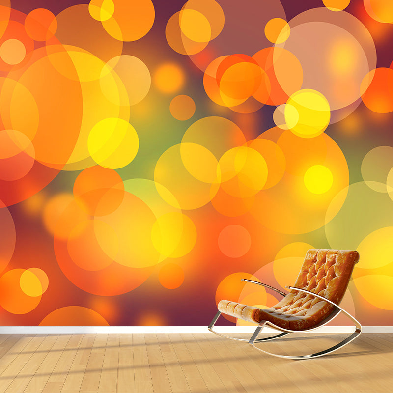 Horizontal Illustration Bokeh Wall Mural Moisture Resistant for Home Decoration