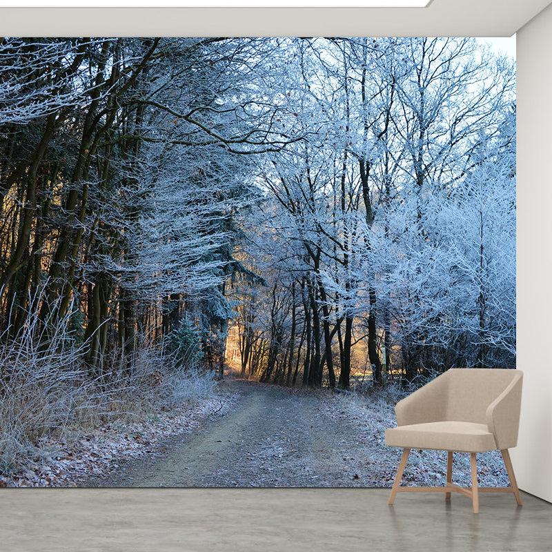 Soft Color Moisture Resistant Forest Mural Wallpaper Wall Covering