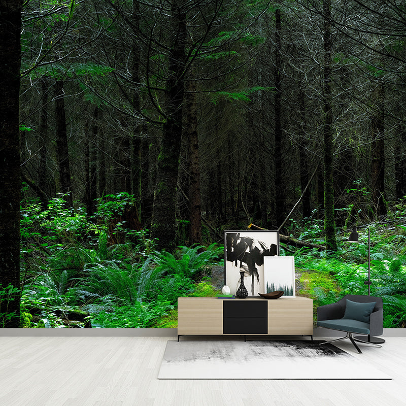 Contemporary Moisture Resistant Forest Mural Wall Covering for Dining Room Home Decor