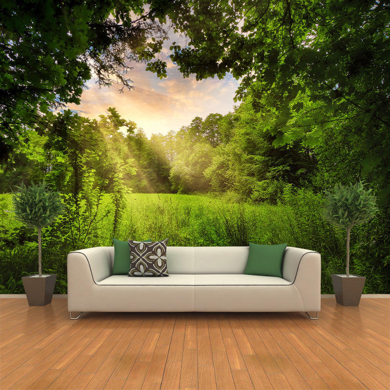 Moisture Resistant Forest Mural Wall Covering for Dining Room Wall Decor