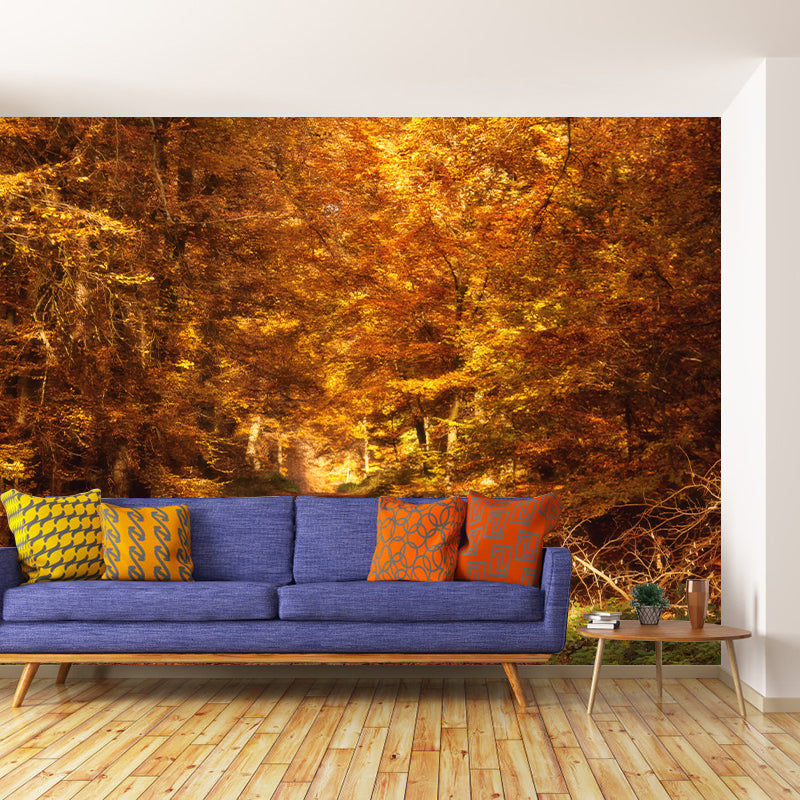 Moisture Resistant Forest Mural Wall Covering for Dining Room Wall Decor