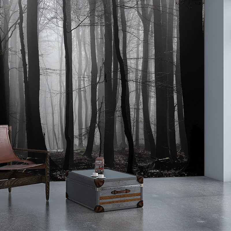 Moisture Resistant Forest Mural Wall Covering for Dining Room Wall Decor