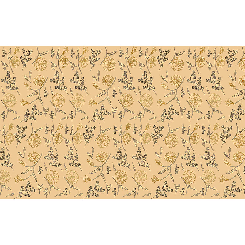 Botanical Illustration Mural Personalized Size Wall Covering for Sleeping Room