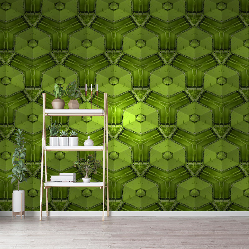 Geometric Illustration Full Size Wall Covering for Living Room, Customized Size Available