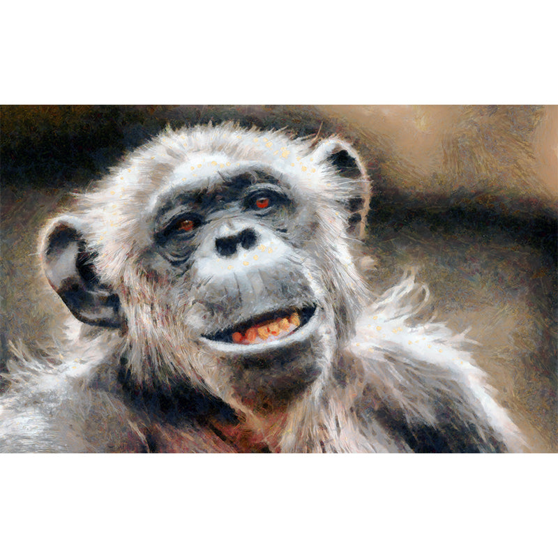 Contemporary Style Animal Illustration Mural Wallpaper for Sitting Room