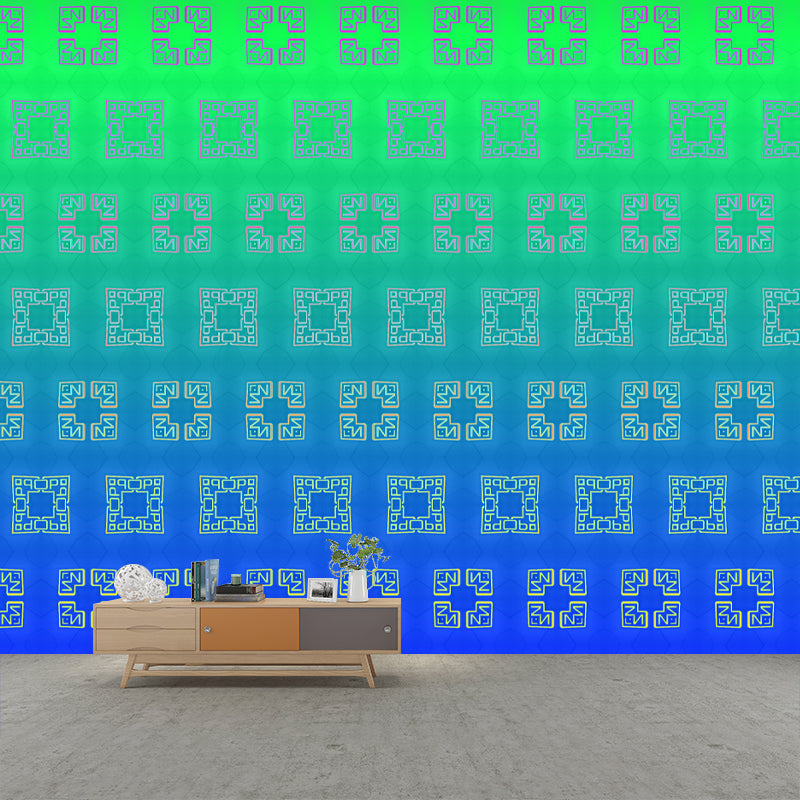 Intricate Geometric Patterns Mural Water-Resistant Wall Decor for Accent Wall