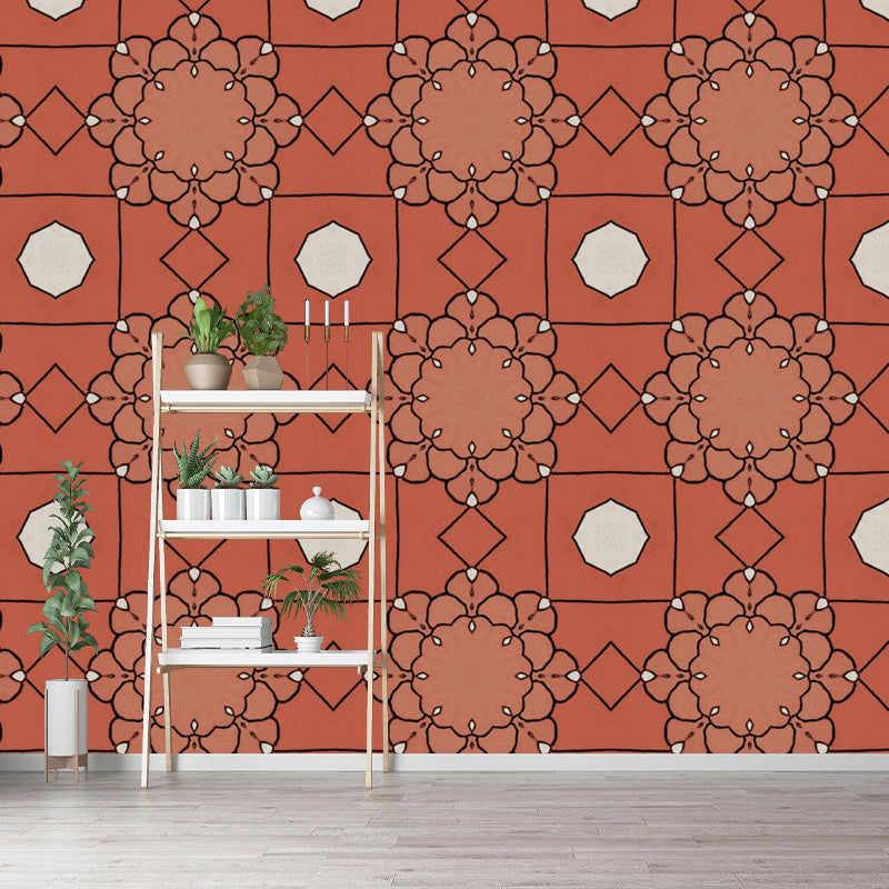 Intricate Geometric Patterns Mural Water-Resistant Wall Decor for Accent Wall