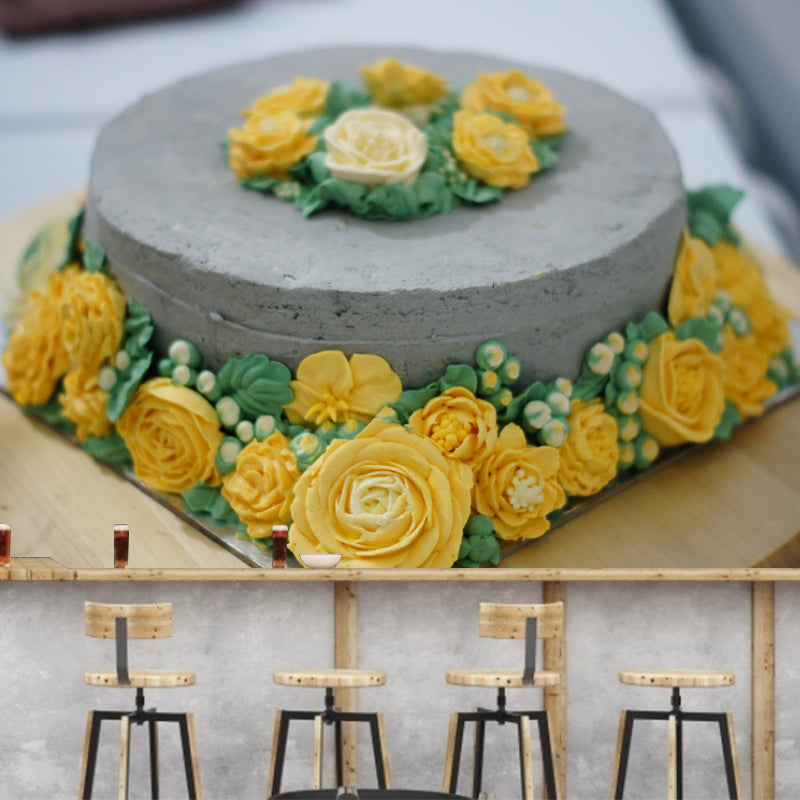 Peinture murale de gâteau à la crème pour décoration de pâtisserie, art mural contemporain, taille personnalisée disponible