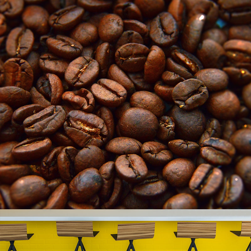 Minimalism Style Coffee Beans Mural for Coffee Shop, Personalized Size