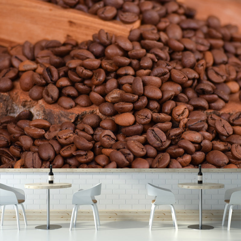Minimalism Style Coffee Beans Mural for Coffee Shop, Personalized Size