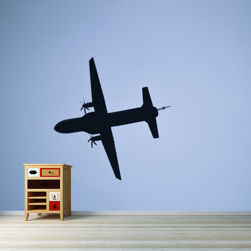 Airplane Transportation Mural Wallpaper for Home Decor, Moisture Resistant
