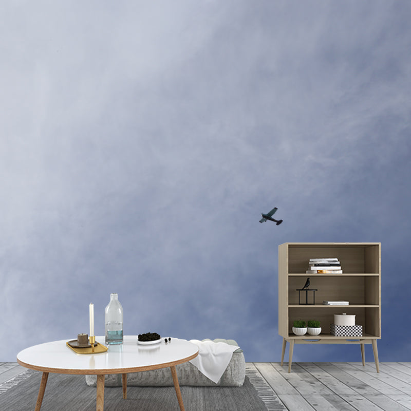 Airplane Transportation Mural Wallpaper for Home Decor, Moisture Resistant