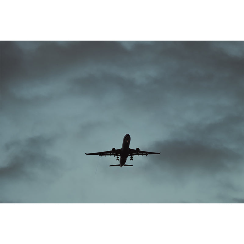 Modern Airplane Transportation Photo Simple Mural Wallpaper for Sitting Room