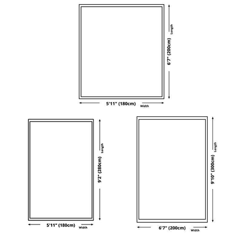 Modern Area Carpet Geometric Print Area Rug Polyester Living Room Carpet with Non-Slip Backing