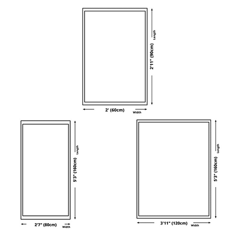 Modern Living Room Area Rug Blue Geometric Pattern Area Carpet Polyester Anti-Slip Rug