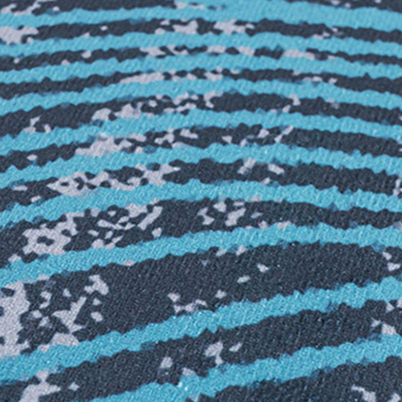 Modern Living Room Area Rug Blue Geometric Pattern Area Carpet Polyester Anti-Slip Rug