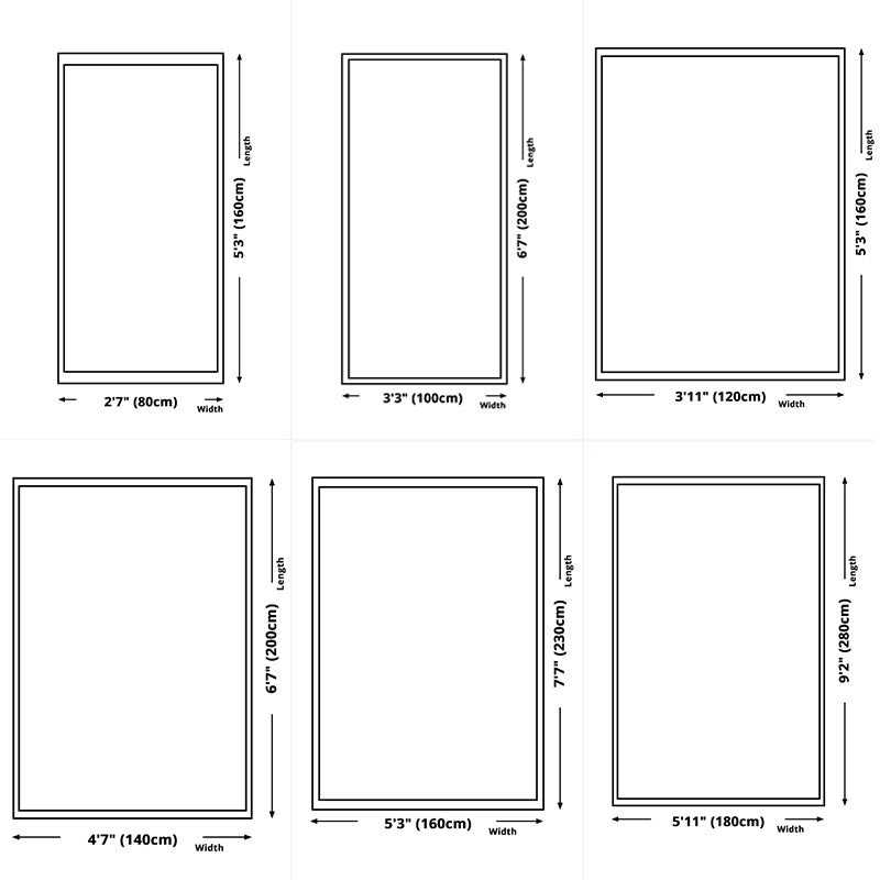 Multicolor Carpet Modern Plant Print Indoor Rug Polyester Anti-Slip Carpet for Living Room