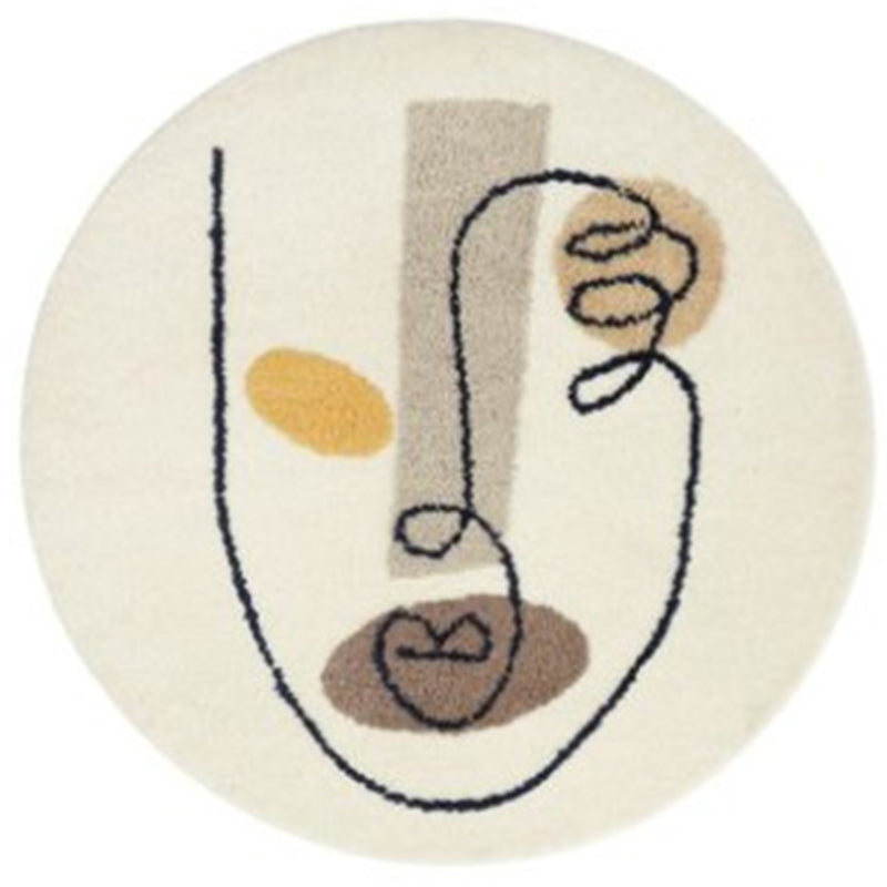 Bold Washable Indoor Carpet Contrast Panel Area Rug Polyster Non-Slip Backing Carpet for Living Room