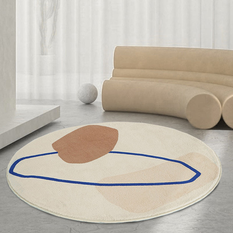 Bold Washable Indoor Carpet Contrast Panel Area Rug Polyster Non-Slip Backing Carpet for Living Room