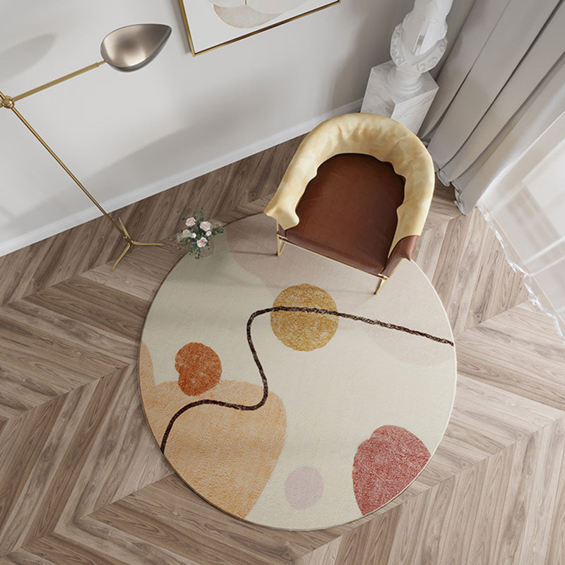 Bold Washable Indoor Carpet Contrast Panel Area Rug Polyster Non-Slip Backing Carpet for Living Room