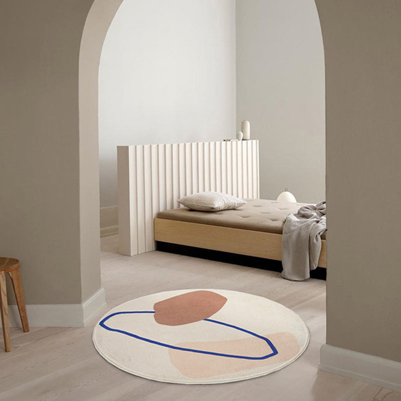 Bold Washable Indoor Carpet Contrast Panel Area Rug Polyster Non-Slip Backing Carpet for Living Room