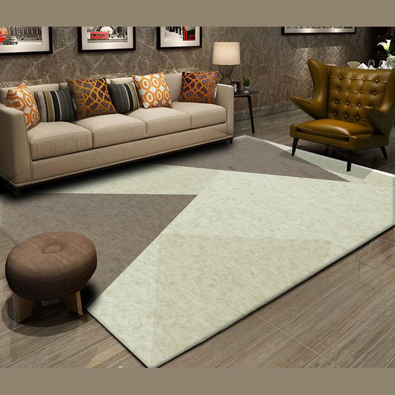 Trendy Home Decoration Carpet Geometric Pattern Area Rug Polyester Stain Resistant Indoor Carpet