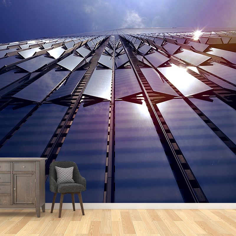 City Architecture Mural Wallpaper Mildew Resistant Modern Living Room Decoration