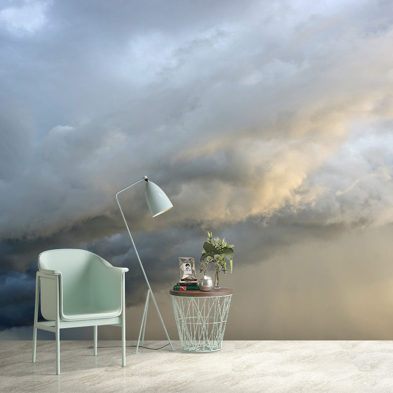 Clear Sky Scenery Mural Contemporary Home Decor for Sitting Room, Waterproofing