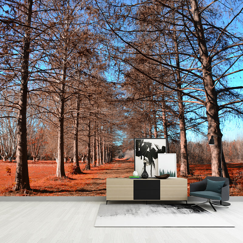 Forest Mural Decal Modern Mildew Resistant Wall Covering for Decoration