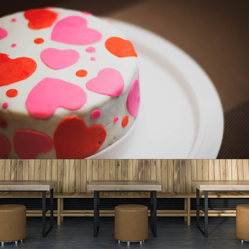 Minimalism Style Sweet Cake Mural Decal Waterproofing Wall Decor for Cake Shop