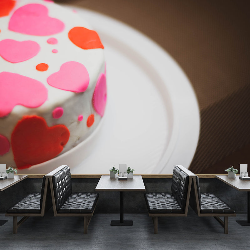 Minimalism Style Sweet Cake Mural Decal Waterproofing Wall Decor for Cake Shop