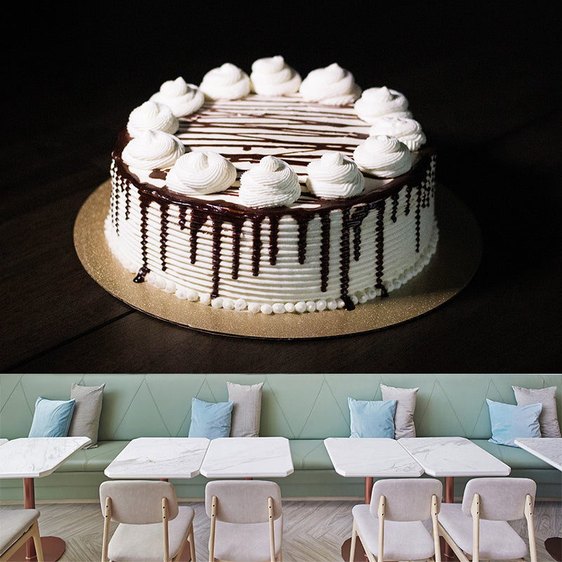 Minimalism Style Sweet Cake Mural Decal Waterproofing Wall Decor for Cake Shop