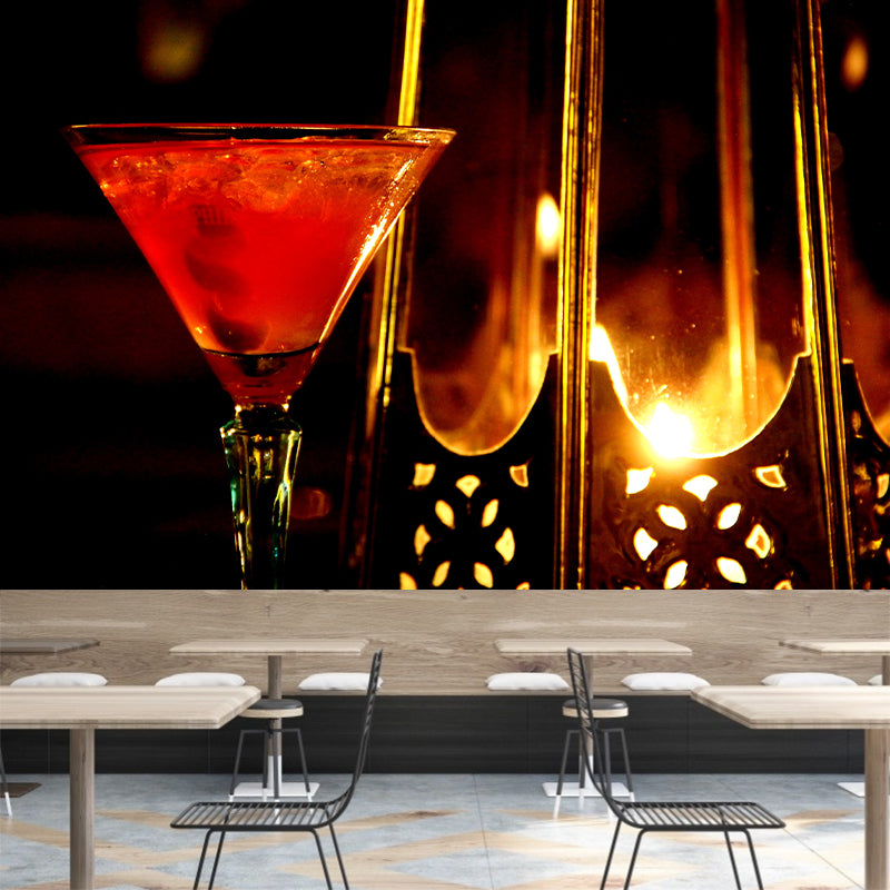 Wine Full Size Waterproofing Contemporary Wall Covering for Wine Bar, Custom Size Available