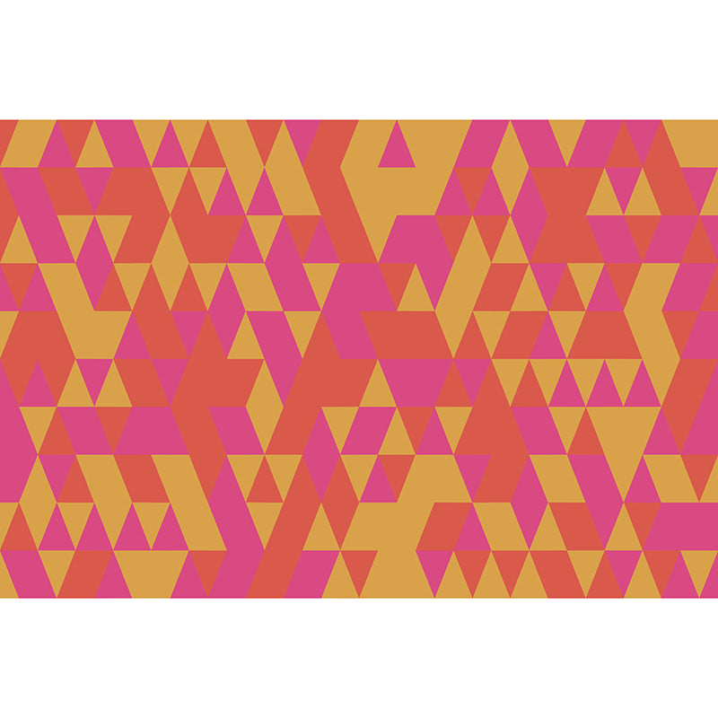 Triangle Geometric Pattern Mural for Living Room, Moisture-Resistant, Custom Size Available