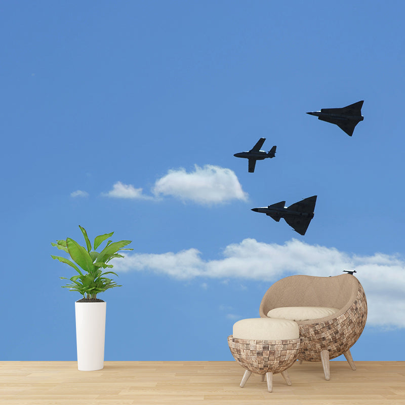 Air Plane Mural Wallpaper for Sleeping Room Decoration, Personalized Size