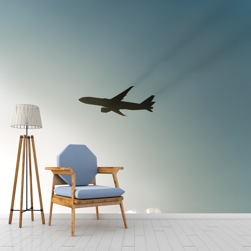 Air Plane Mural Wallpaper for Sleeping Room Decoration, Personalized Size