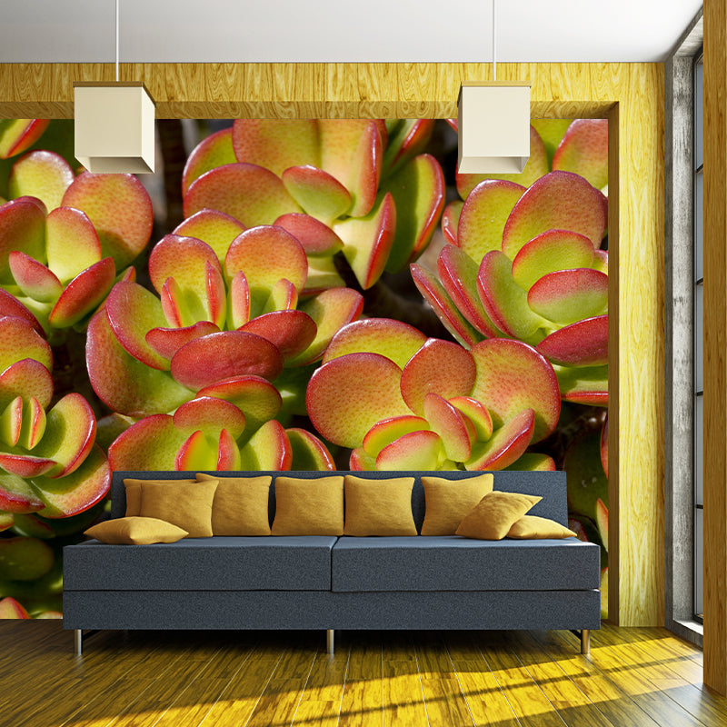 Green Plants Photography Murals Wallpaper Moisture Resistant for Bedroom