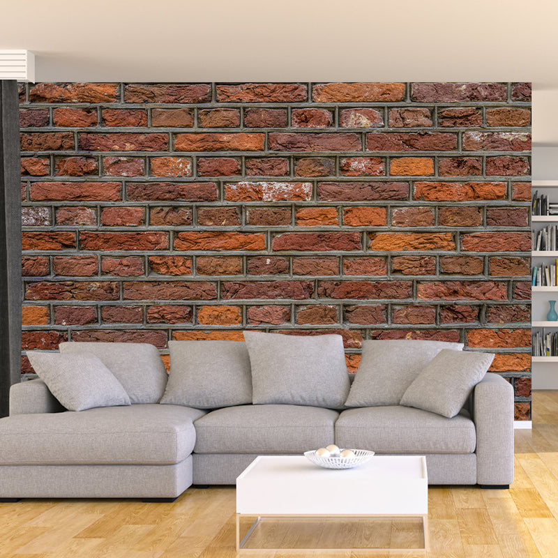 Brick Wall Style Mural Moisture Resistant Living Room Bedroom Wall Covering