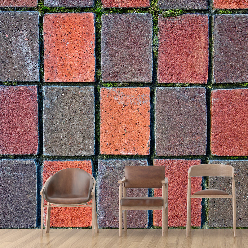 Brick Wall Style Mural Moisture Resistant Living Room Bedroom Wall Covering