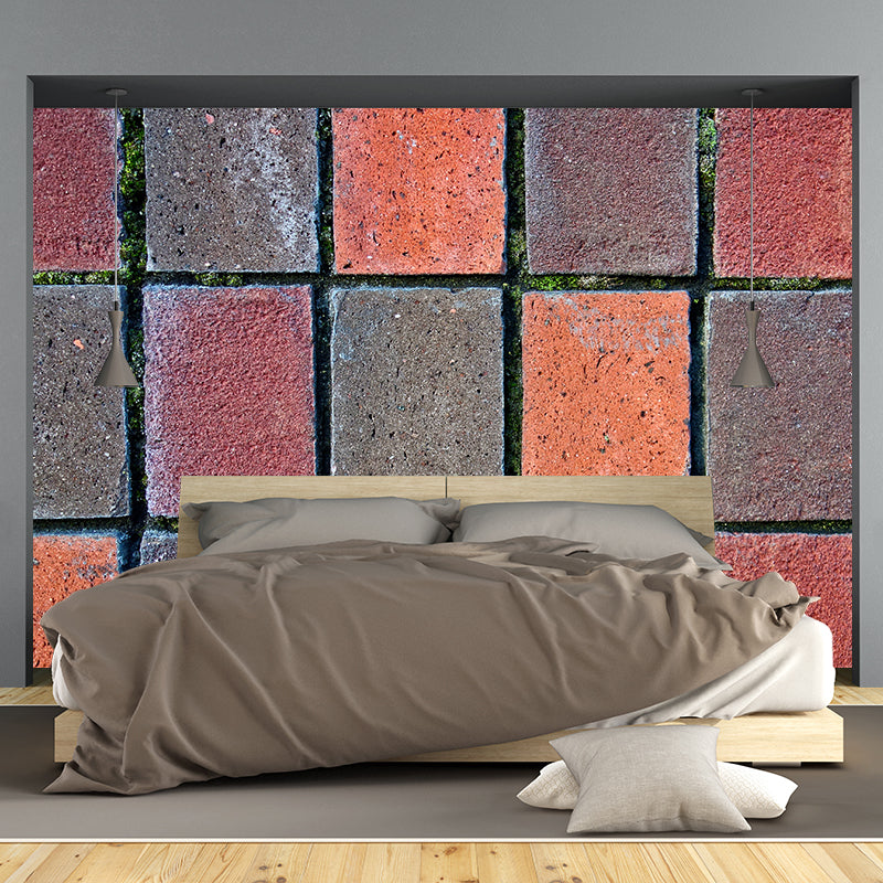 Brick Wall Style Mural Moisture Resistant Living Room Bedroom Wall Covering