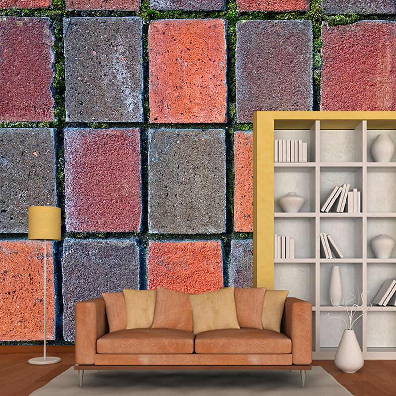 Brick Wall Style Mural Moisture Resistant Living Room Bedroom Wall Covering