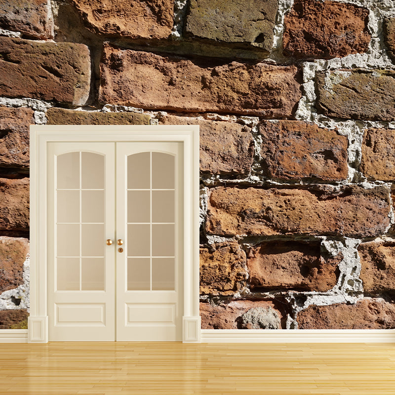 Brick Wall Style Mural Moisture Resistant Living Room Bedroom Wall Covering