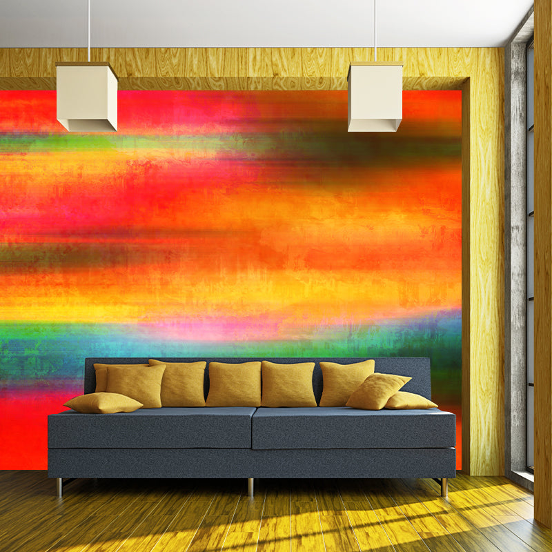 Abstract Mural Soft Color Stain Resistant Wall Art for Living Room, Water Resistant
