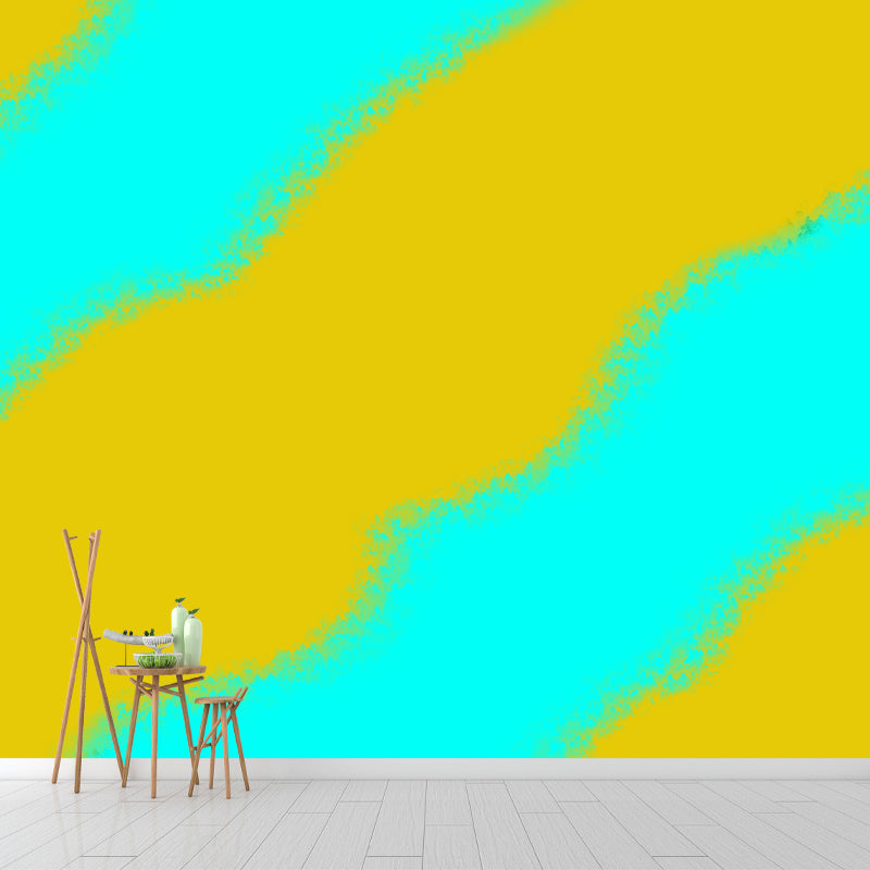 Simple and Abstract Mural Wallpaper Mildew Resistant for Bedroom Wall Decor