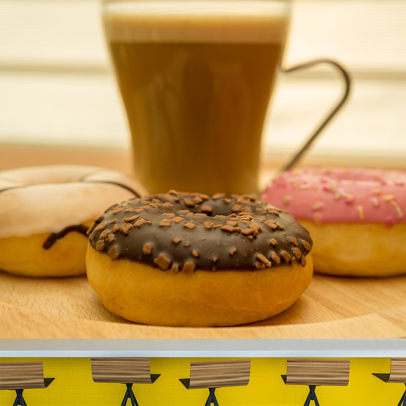 Sweet Dessert Mural Wallpaper Water Resistant Wall Covering for Dessert Shop, Personalised Size